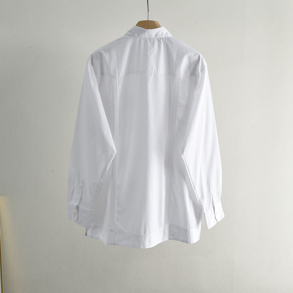 Men's White Patchwork Shirt | KOVA