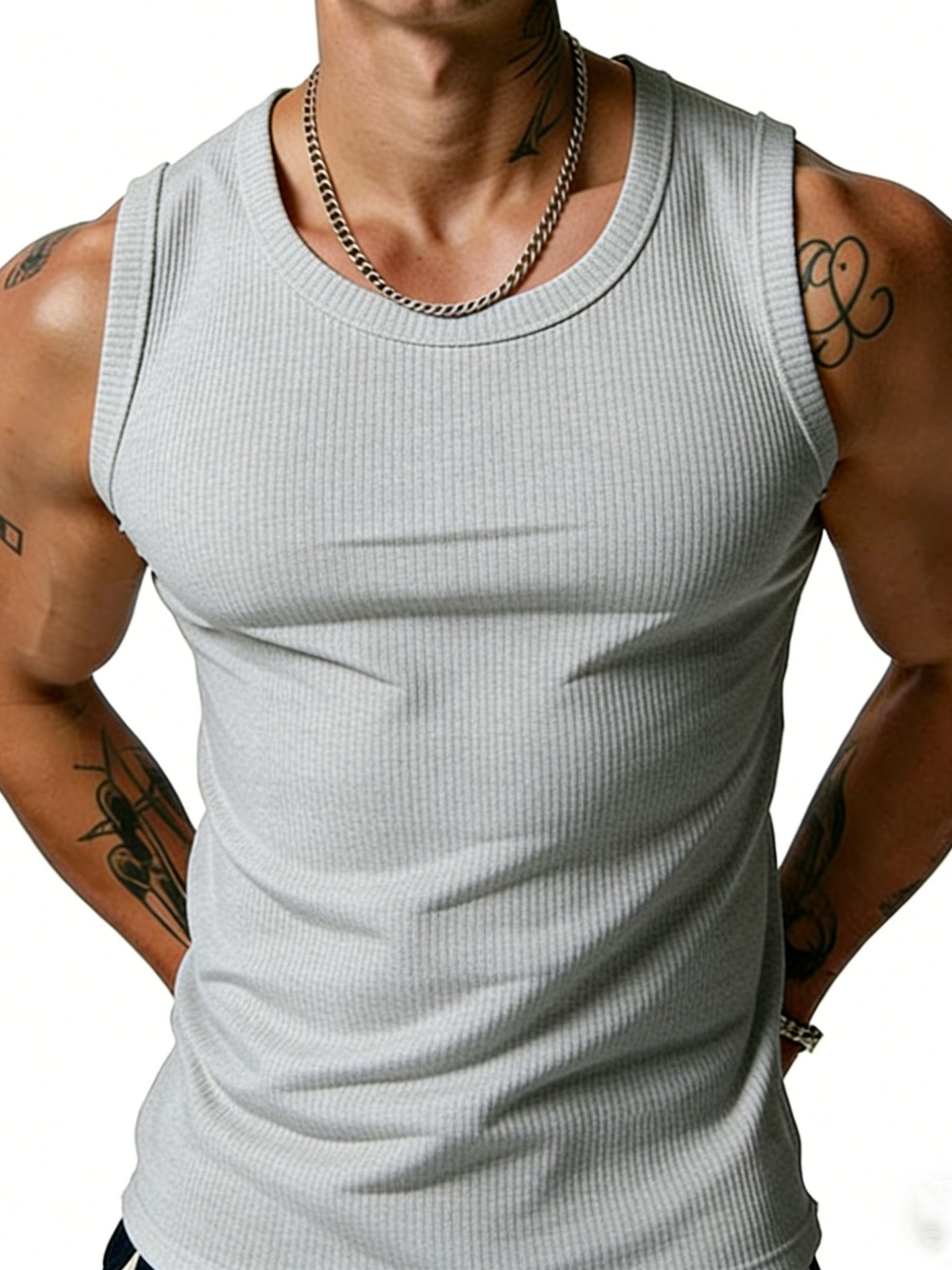 Men's Ribbed Tank Top | Performance Gym Vest | KOVA