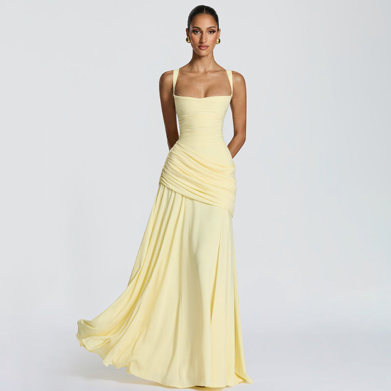 Women's Sleeveless Flared Slip Dress | Fitted Waist | KOVA