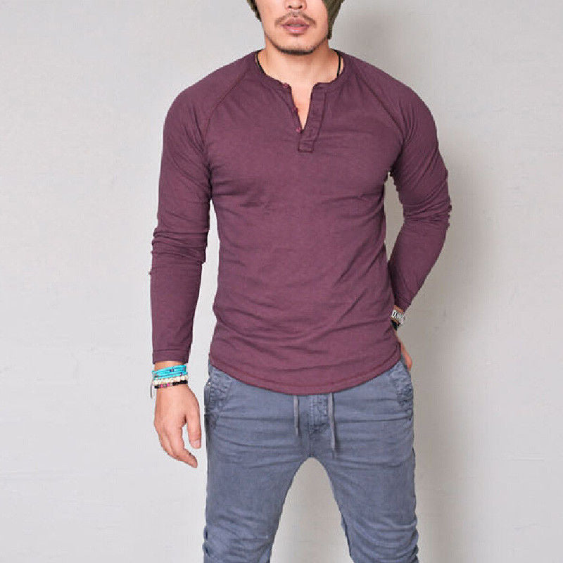Men's Long Sleeve Cotton T-Shirt | Crew Neck | KOVA