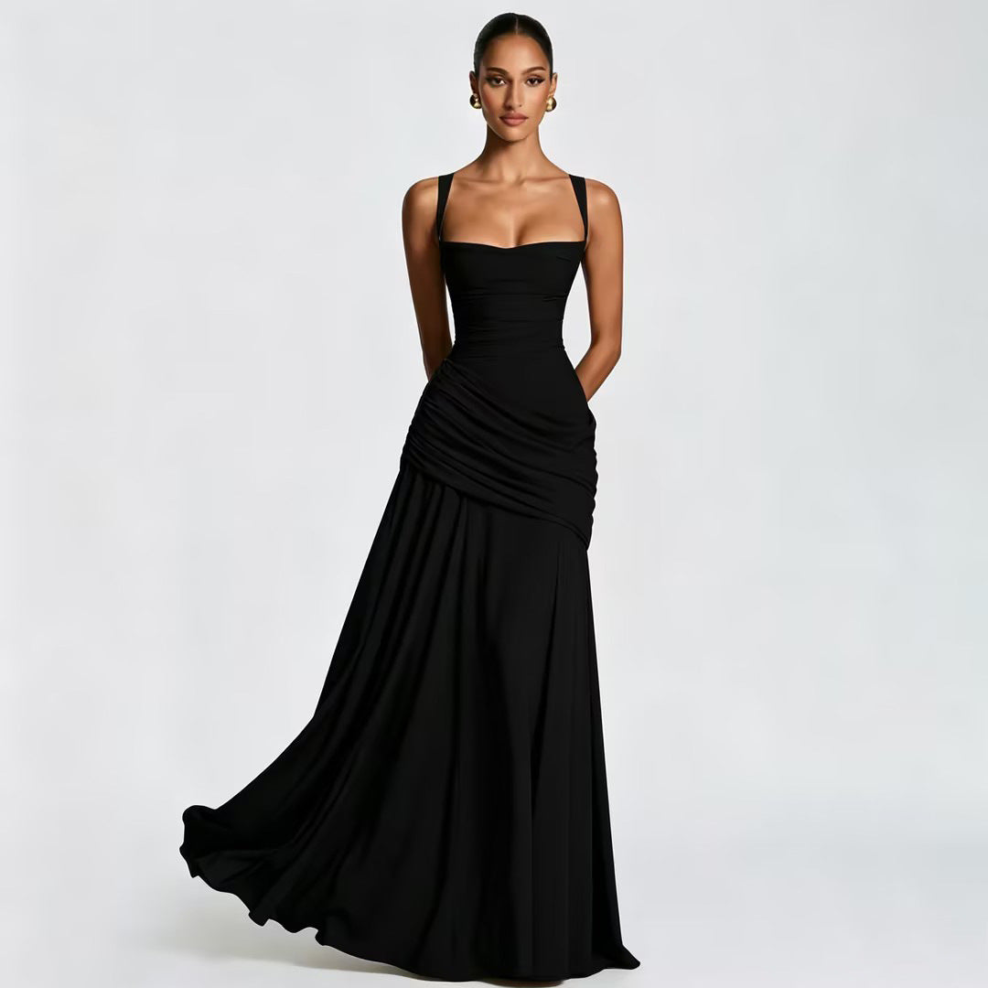Women's Sleeveless Flared Slip Dress | Fitted Waist | KOVA