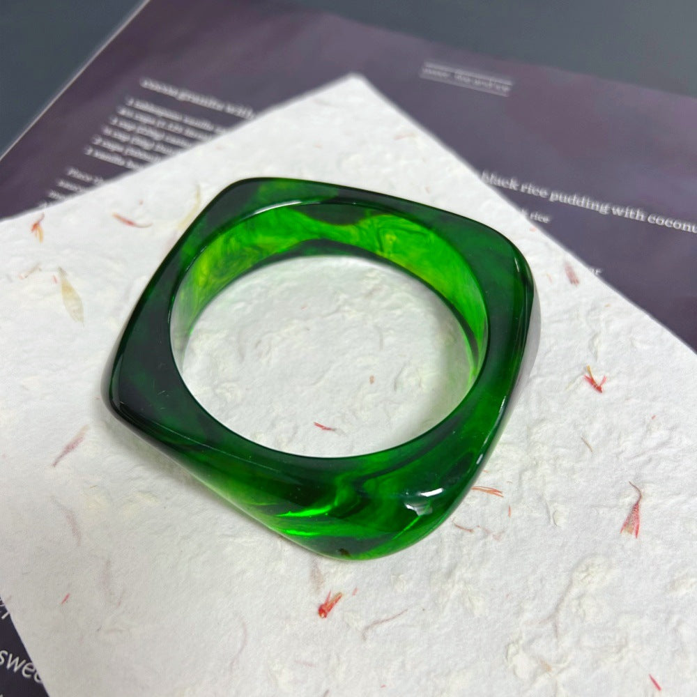 The Gradient Geometric Bracelet | Modern Resin Design