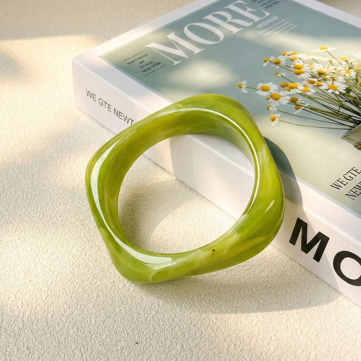 The Gradient Geometric Bracelet | Modern Resin Design