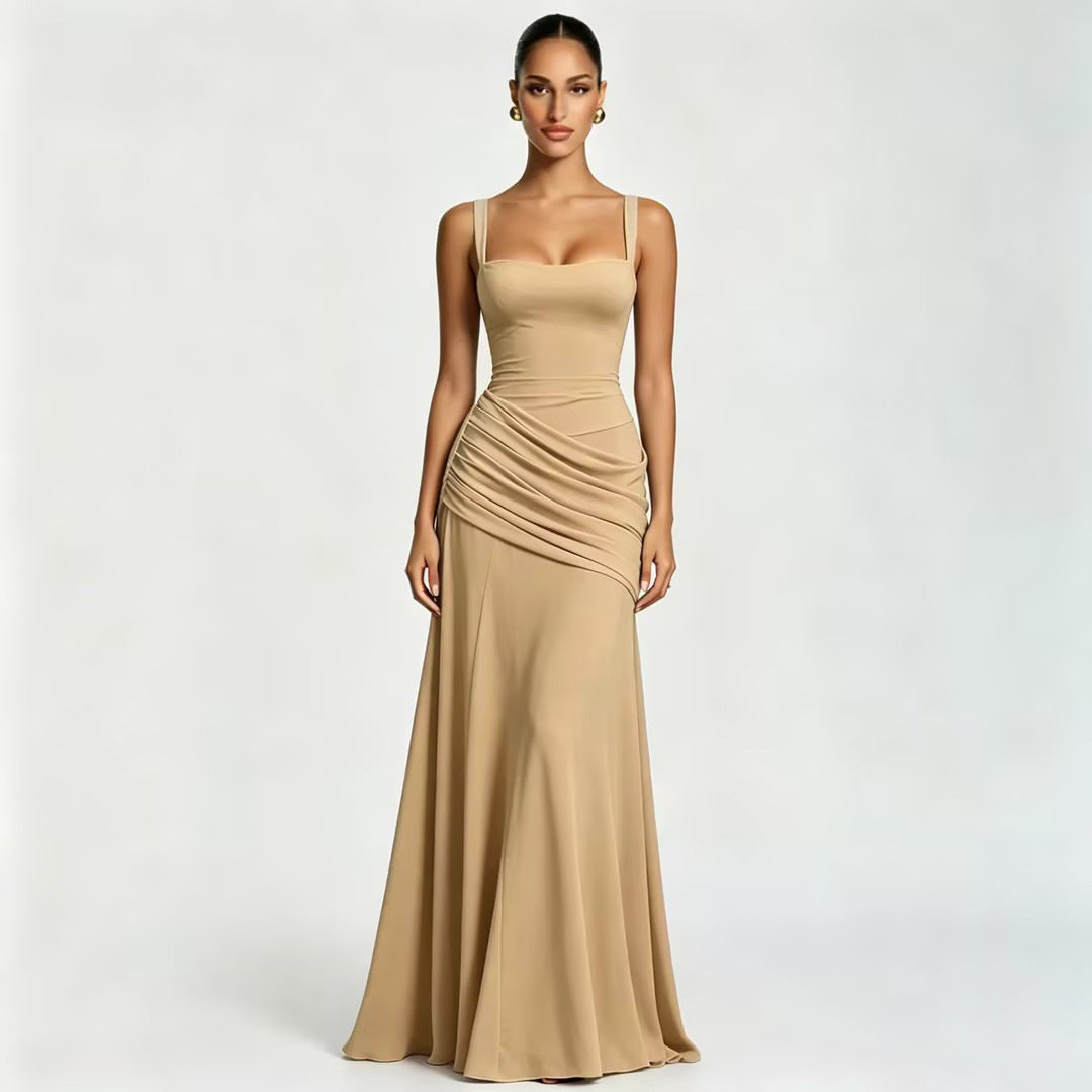Women's Sleeveless Flared Slip Dress | Fitted Waist | KOVA