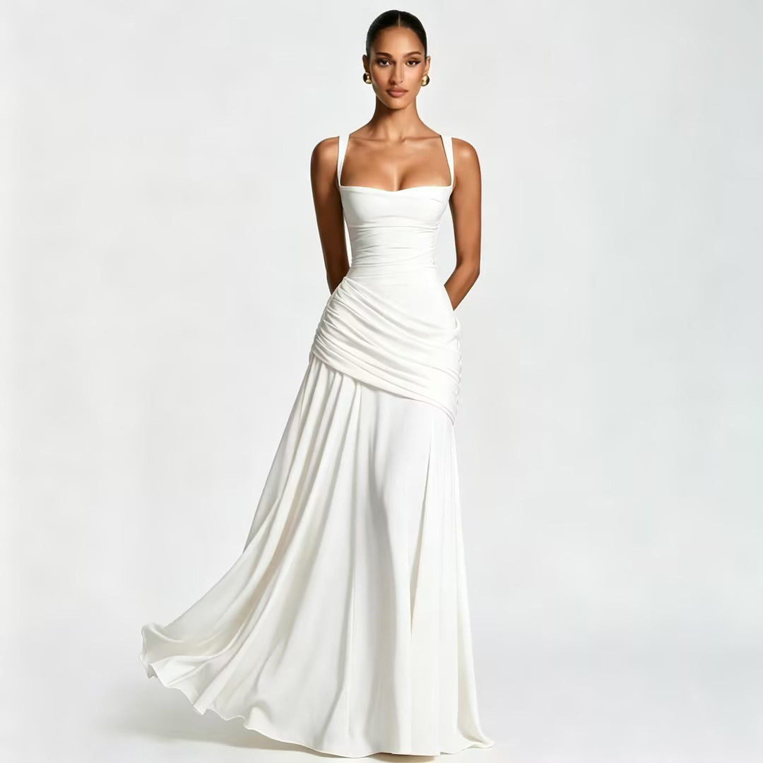 Women's Sleeveless Flared Slip Dress | Fitted Waist | KOVA