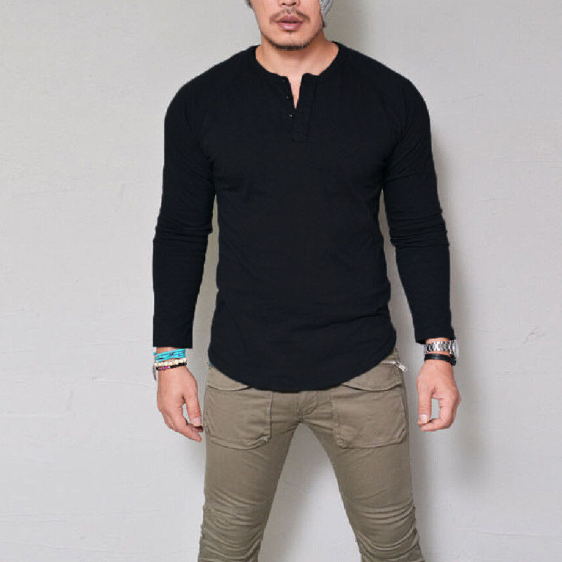 Men's Long Sleeve Cotton T-Shirt | Crew Neck | KOVA