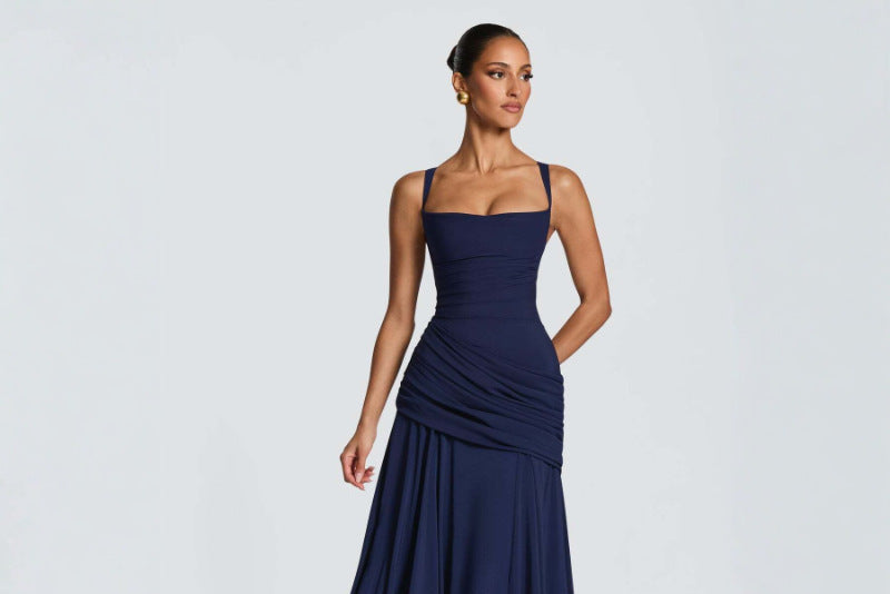 Women's Sleeveless Flared Slip Dress | Fitted Waist | KOVA