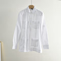 Men's White Patchwork Shirt | KOVA