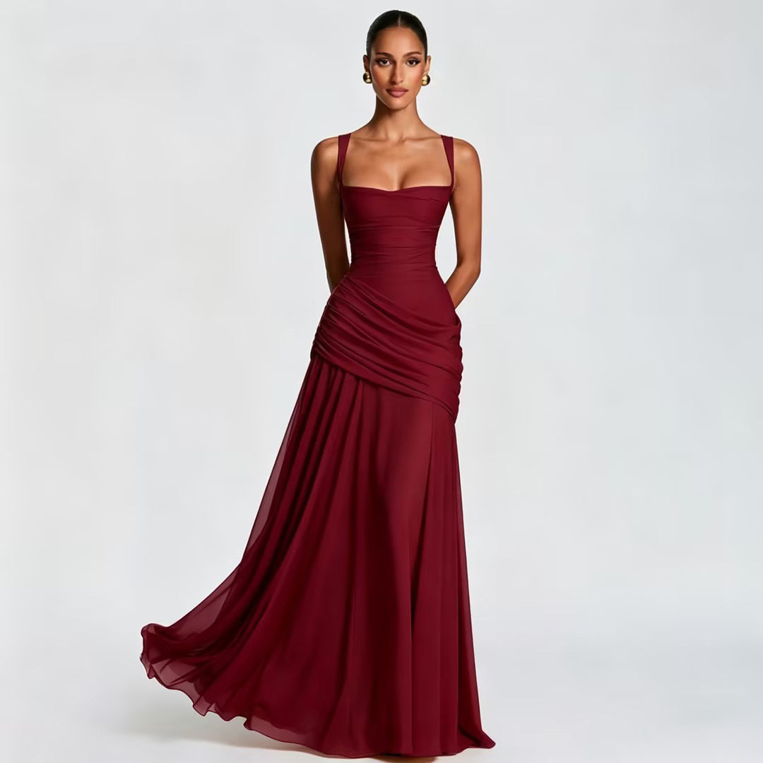 Women's Sleeveless Flared Slip Dress | Fitted Waist | KOVA