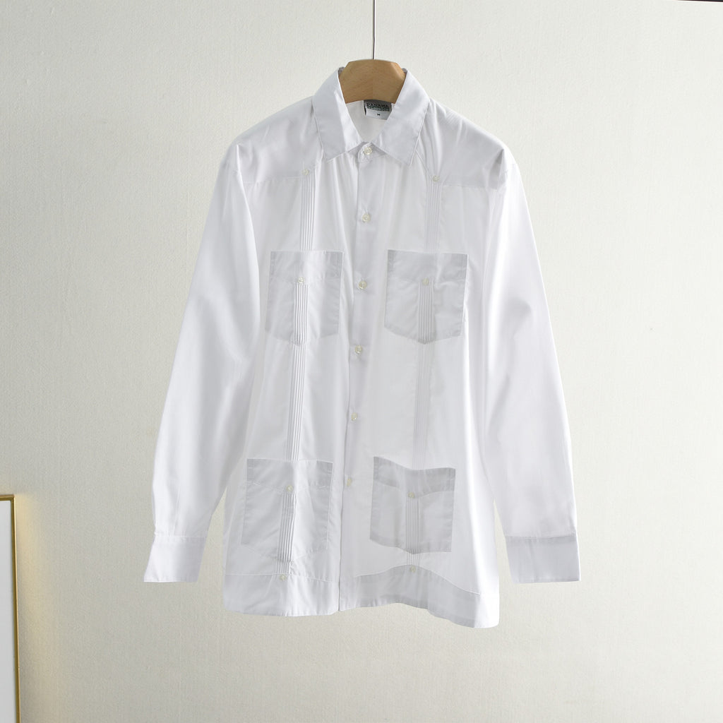 Men's White Patchwork Shirt | KOVA