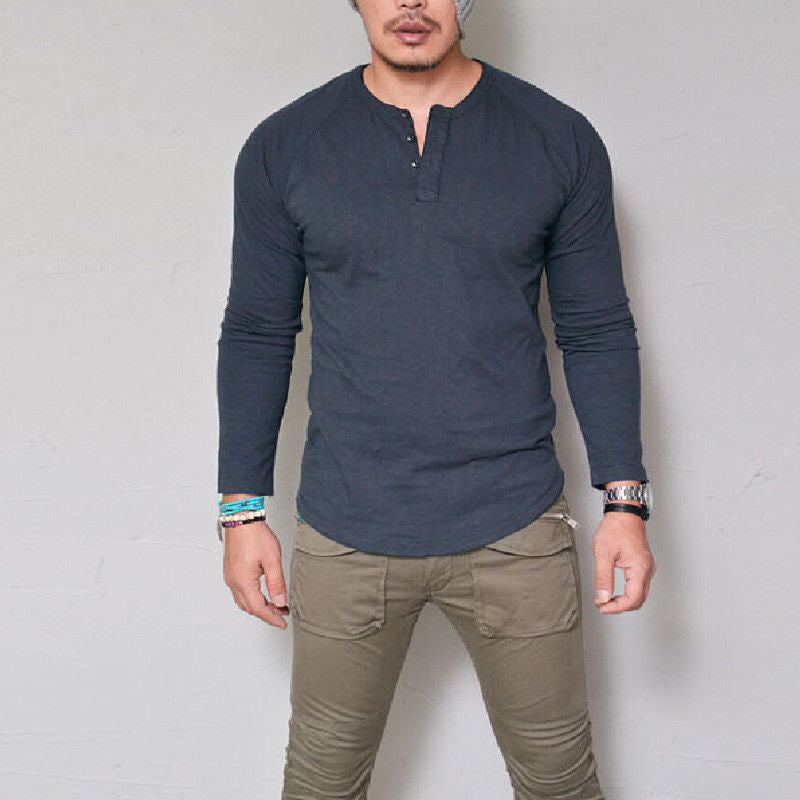 Men's Long Sleeve Cotton T-Shirt | Crew Neck | KOVA