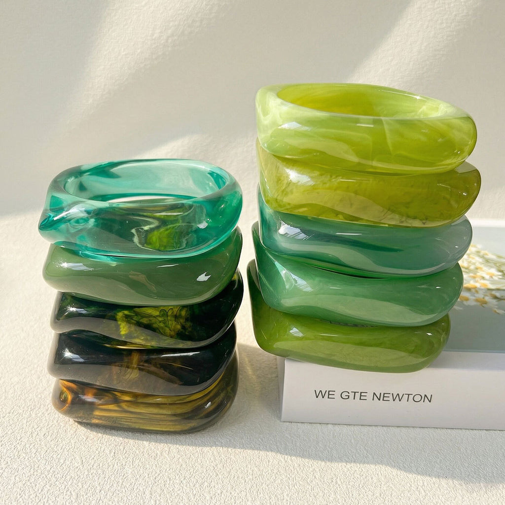 The Gradient Geometric Bracelet | Modern Resin Design