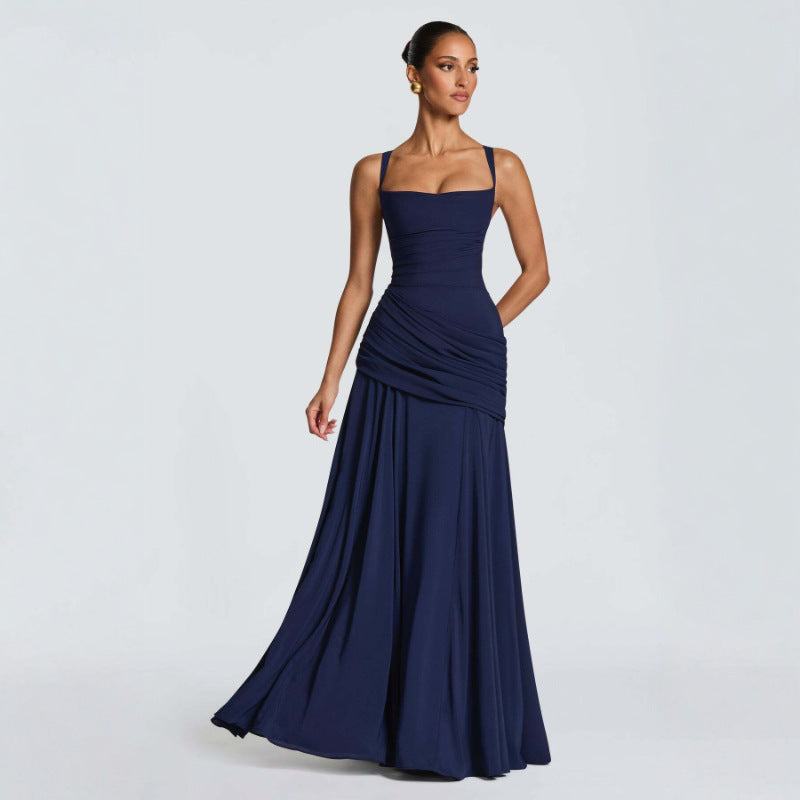 Women's Sleeveless Flared Slip Dress | Fitted Waist | KOVA