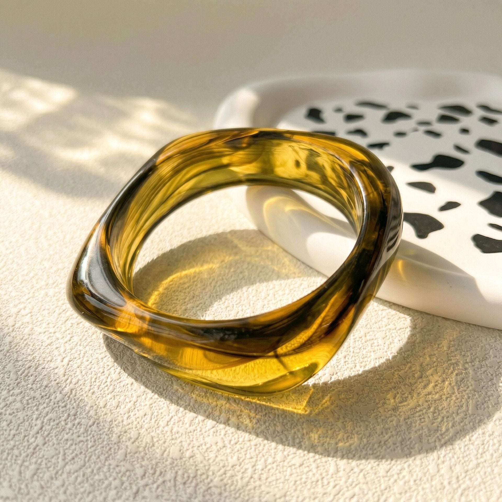 The Gradient Geometric Bracelet | Modern Resin Design